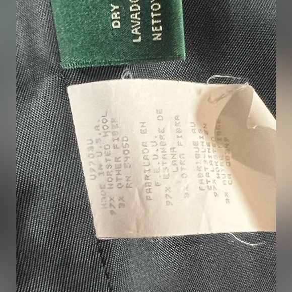 Women’s Ralph Lauren Size 4 USA Dark Blue Ornate Wool Blazer with Gold Buttons - Picture 6 of 11